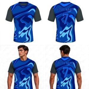 Custom Wavy Adult Youth Compression Football shirt